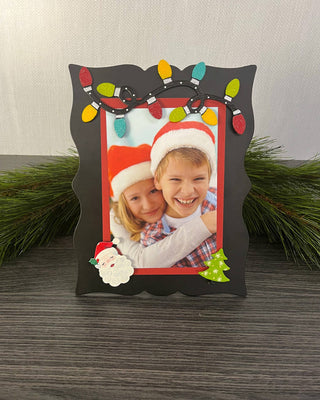 Glittered Light Bulb Border Magnet, Christmas Decor