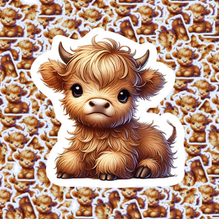 Baby Highland Cow Sticker