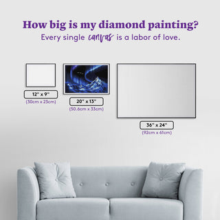 Diamond Art Blue Aurora Mountains