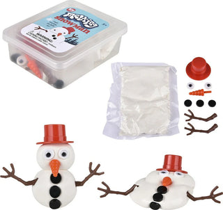 Melting Snowman Putty Slime - White Slime with Snow Man Parts